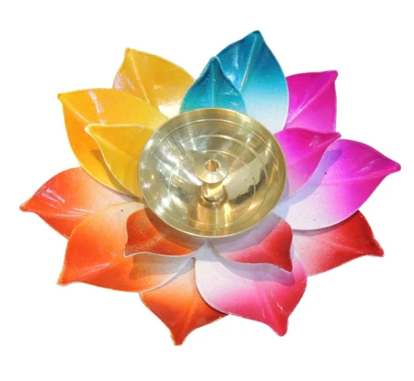 Brass Diya (Deepak) (Colourful), 30 g, brass, Vedikcraft Moradabad