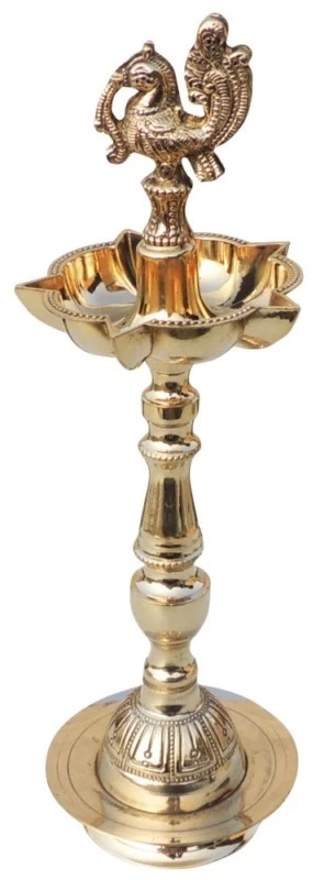 Brass Table Oil Lamp (Samai) (Dana), 13 inch (No. 10)