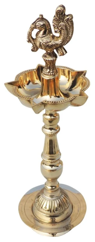 Brass Table Oil Lamp (Samai) (Dana), 14 inch (No. 11)