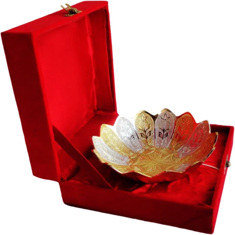 Brass Bowl, design B066, silver plated brass