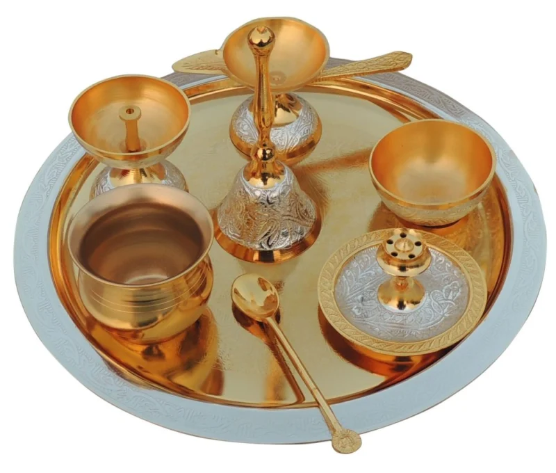 Brass Pooja Thali Set (Diwali), design B293-G