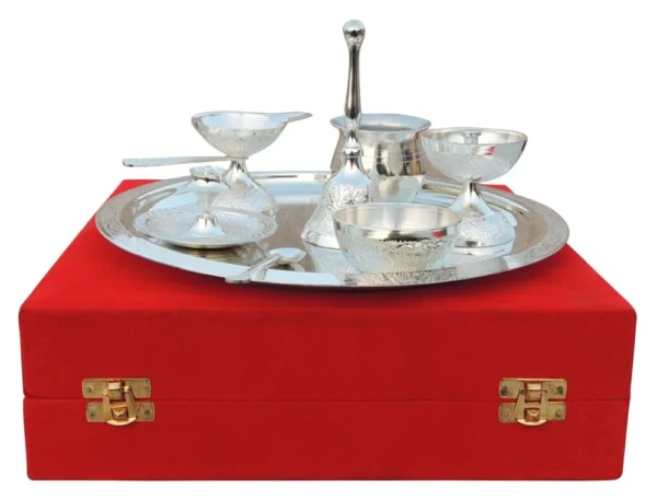 Brass Pooja Thali Set (Diwali), design B293-S, brass, Vedikcraft Moradabad