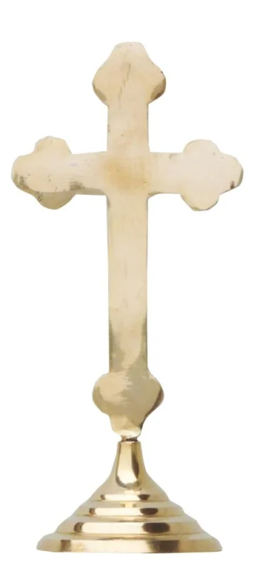 Cross Idol in Brass (Christmas), 7.8 inch
