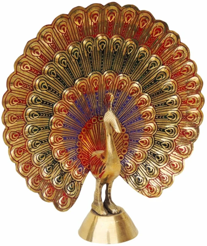 Brass Peacock Showpiece (More), 5.5 inch