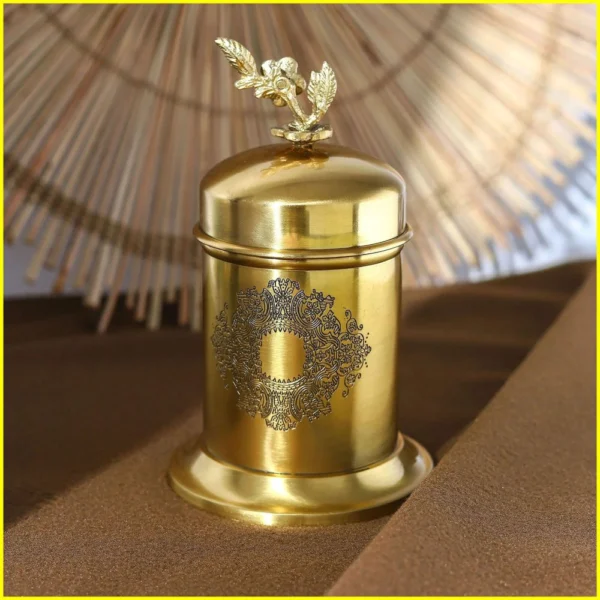 Brass Water Bottle (Supari Container Box), 500 g, brass, Vedikcraft Moradabad