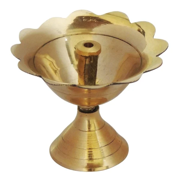 Brass Diya (Deepak) (Das), 2 inch, brass, Vedikcraft Moradabad
