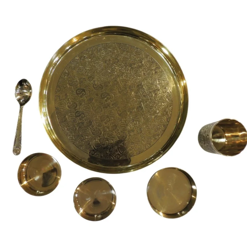 Brass Dinner Plate (Dringking), 12 inch