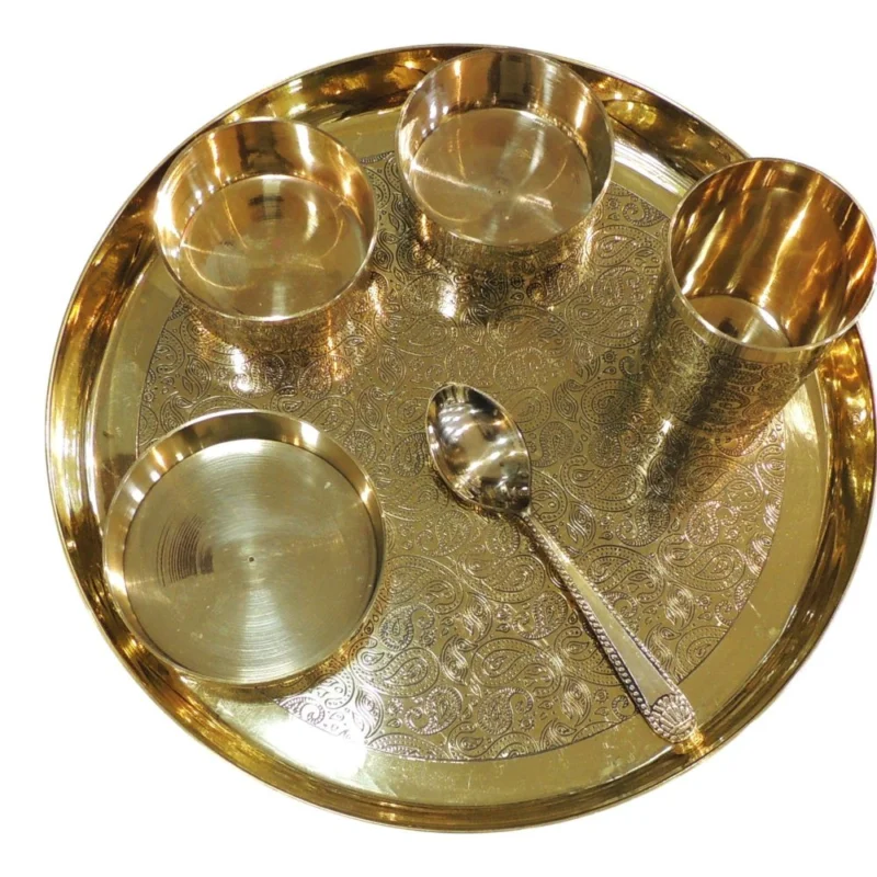 Brass Dinner Plate (Dringking), 12 inch