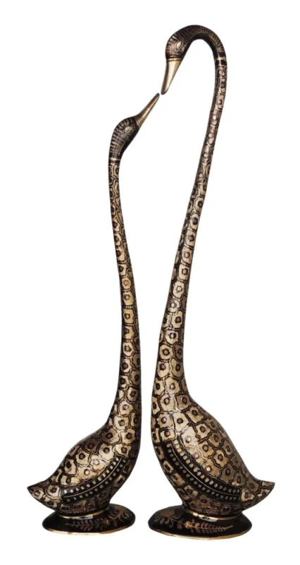 Brass Duck Showpiece Pair – for Table Décor
