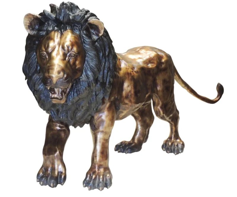Brass Lion Showpiece (Full) – for Table Décor