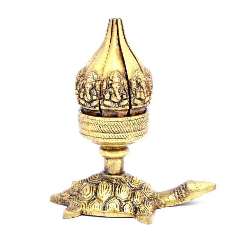 Brass Candle Stand (Ganesh Curved), 4.5 inch