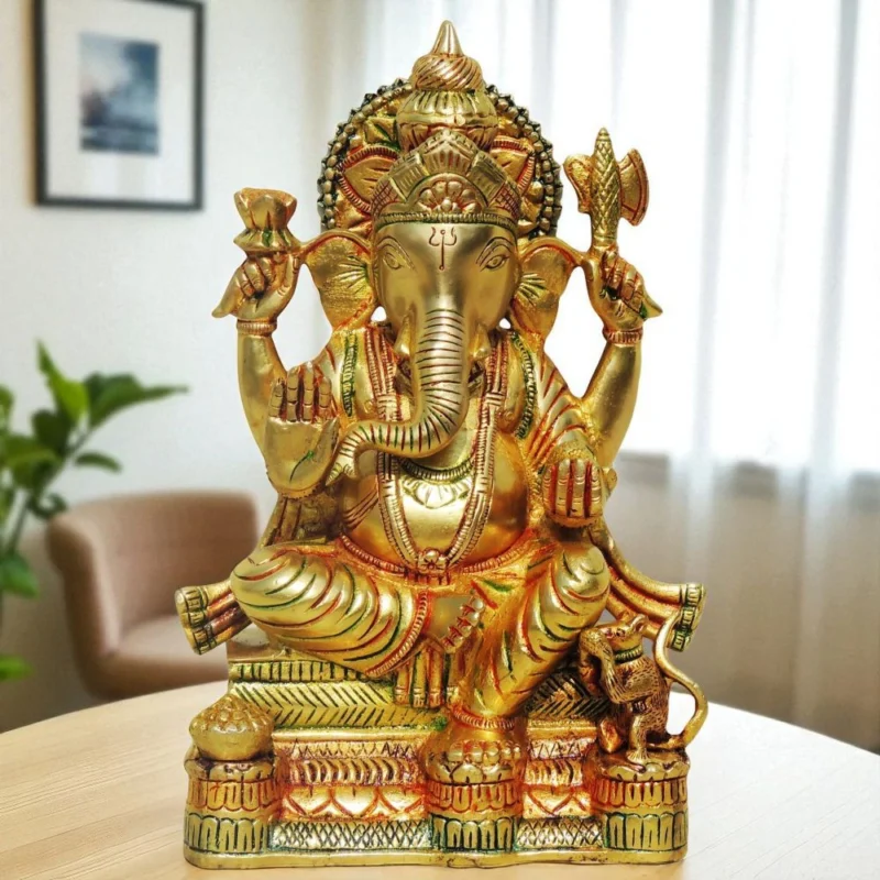 Ganesh Ji Idol in Brass, 4 kg