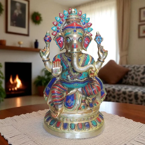 Ganesh Ji Idol in Brass, 51.5 kg, brass, Vedikcraft Moradabad