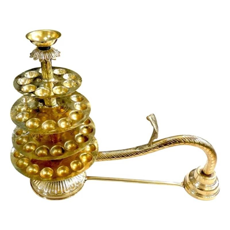 Brass Stand Diya (Deepak) (Aarti), 19 inch