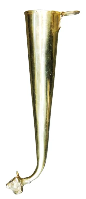 Brass Pooja Accessory for Pooja (Gaumukhi Shringi Abhishek), 2 inch
