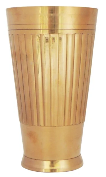 Brass Glass (Gilas), 500 ml (Salai), brass, Vedikcraft Moradabad