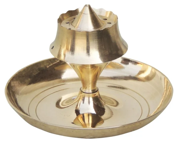 Brass Agarbatti Stand (Agardan), 120 g, brass, Vedikcraft Moradabad