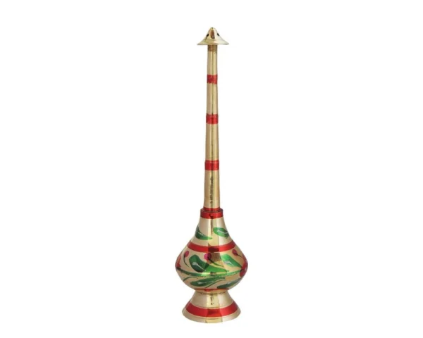 Brass Gulab Pash for Pooja (Rosewater Sprinklers), 10.2 inch, brass, Vedikcraft Moradabad