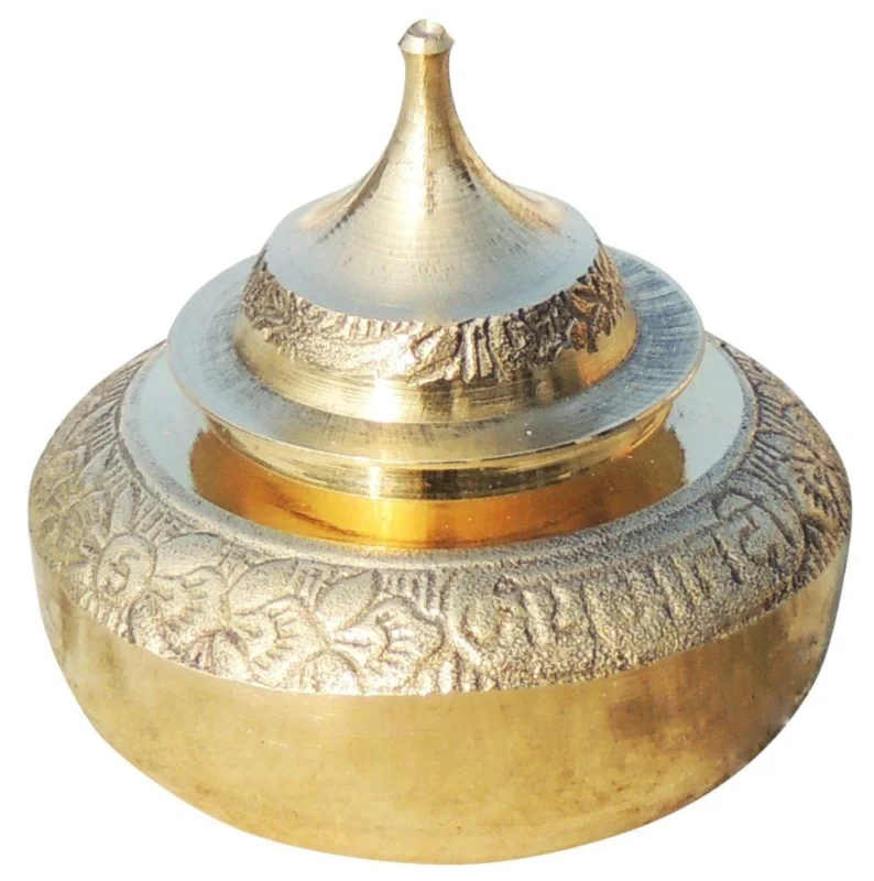 Brass Pooja Accessory for Pooja (Sindoor Dani), 2.4 inch, 60 g