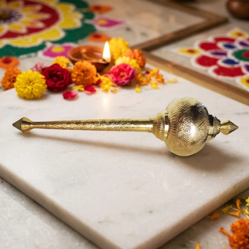 Brass Hanuman Gada for Pooja, 39 inch