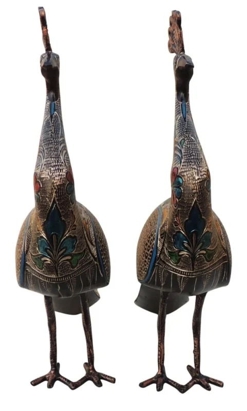 Brass Peacock Showpiece Pair, 17.5 inch, 8.84 kg