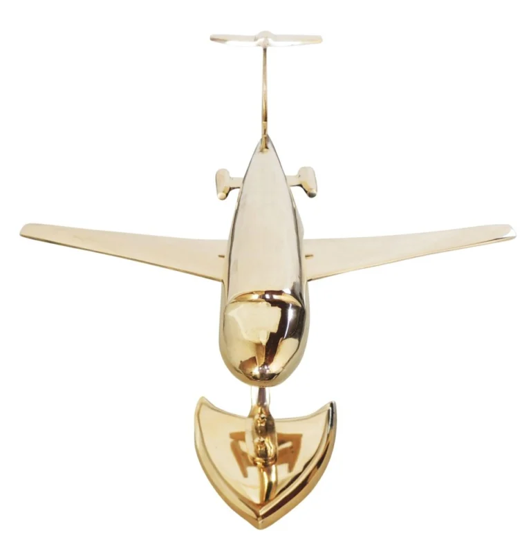 Brass Home Aeroplane J3, 8 inch