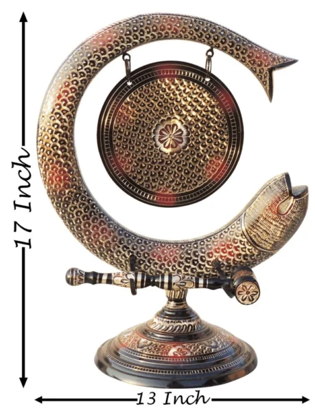 Brass Home Fish Mix, 17 inch, design AN172-B, brass, Vedikcraft Moradabad