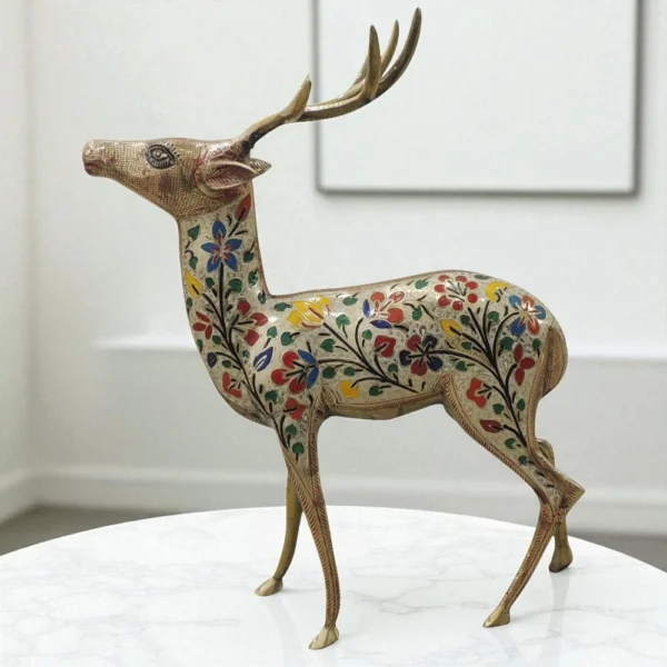 Brass Deer Showpiece, 26 inch, brass, Vedikcraft Moradabad