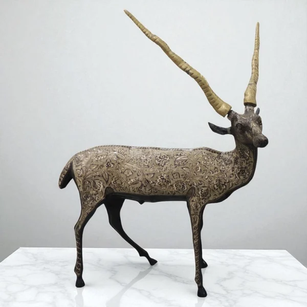 Brass Deer Showpiece, 33.5 inch, brass, Vedikcraft Moradabad