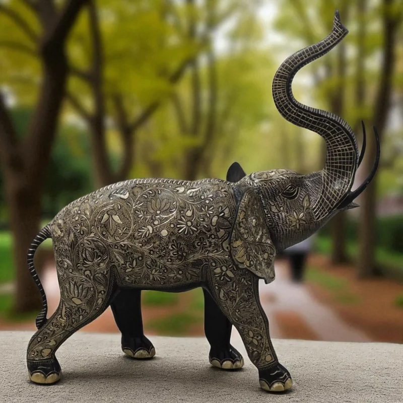 Brass Elephant Showpiece, 28 inch – for Vastu and Décor