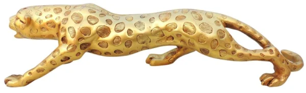 Brass Animal Showpiece (Jaguar), 5.5 inch, brass, Vedikcraft Moradabad