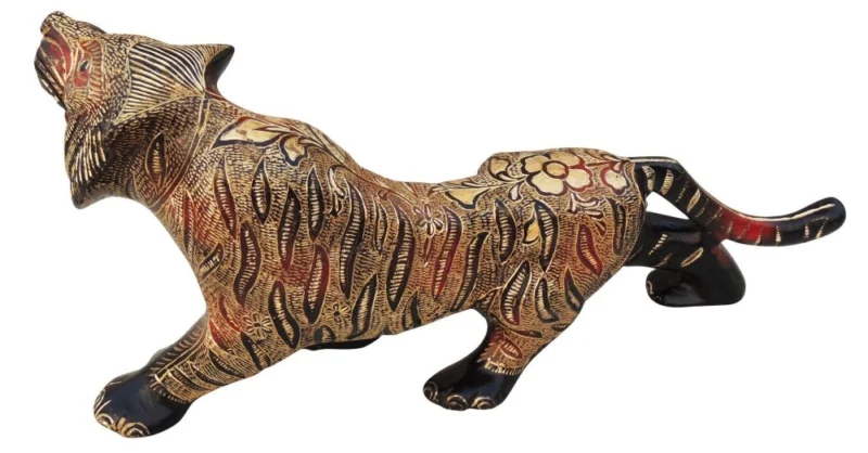Brass Animal Showpiece (Leopard), 6.6 inch