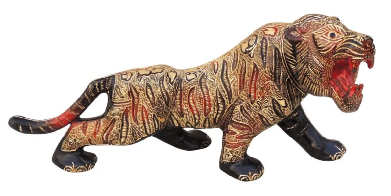 Brass Animal Showpiece (Leopard), 6.6 inch – for Table Décor