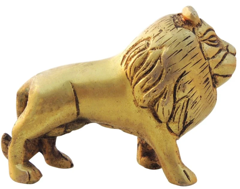 Brass Lion Showpiece, 2.5 inch