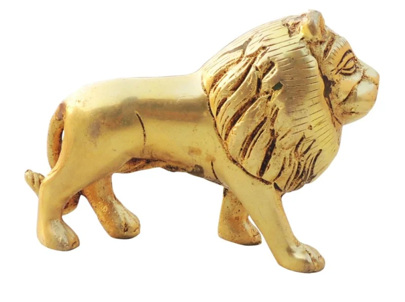 Brass Lion Showpiece, 3 inch
