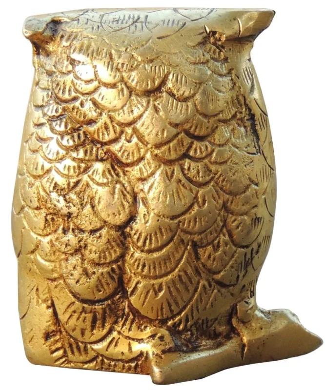 Brass Owl Showpiece, 3 inch, 360 g