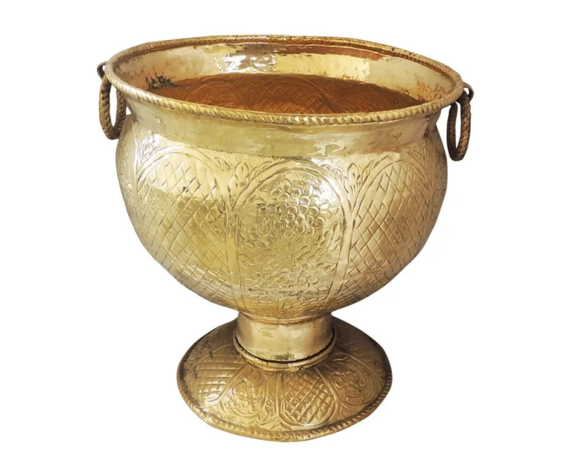 Brass Planter for Home and Garden, 22 inch