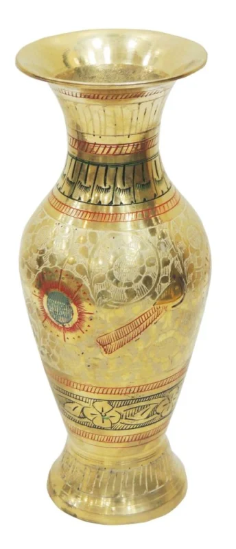 Brass Flower Pot for Home and Garden, 7.5 inch, design F148-E