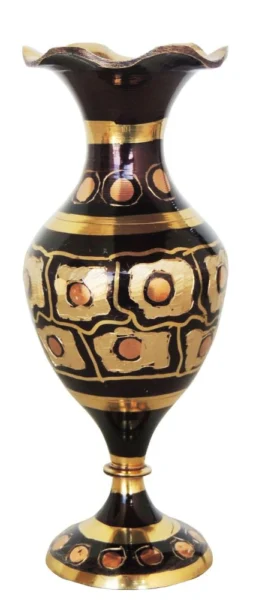 Brass Flower Pot for Home and Garden, 6 inch, brass, Vedikcraft Moradabad