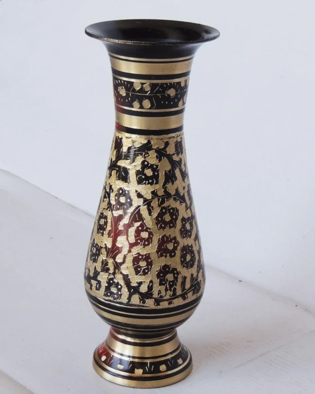 Brass Flower Pot for Home and Garden, 8.5 inch, 430 g