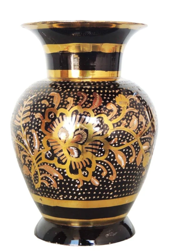 Brass Flower Pot for Home and Garden, 5.5 inch, design F565-A