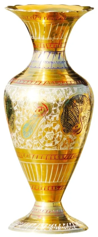 Brass Flower Pot for Home and Garden, 7.5 inch, design F148-B