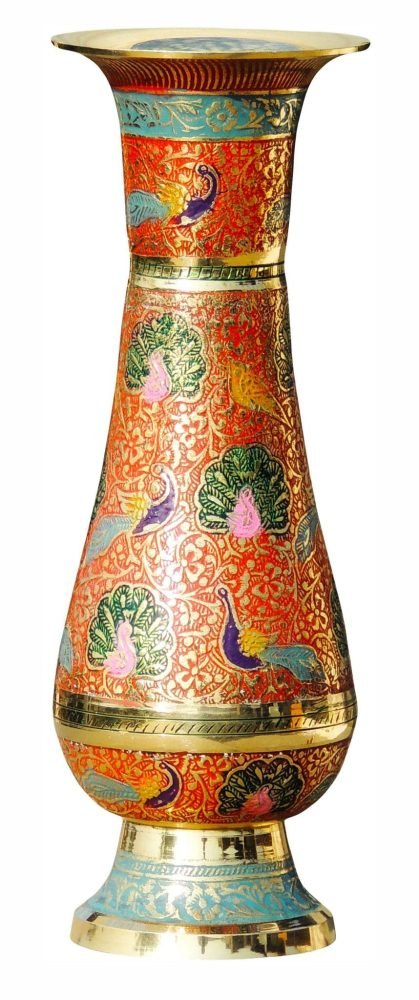 Brass Flower Pot for Home and Garden, 10 inch, brass, Vedikcraft Moradabad