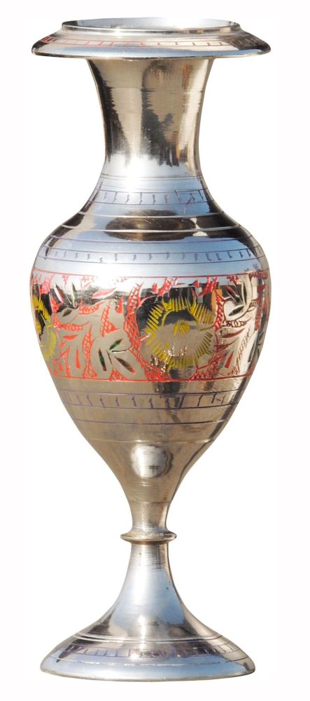 Brass Flower Pot for Home and Garden, 7.5 inch, brass, Vedikcraft Moradabad