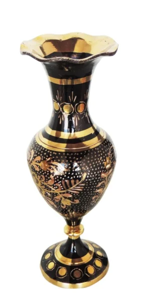 Brass Flower Pot for Home and Garden, 9.5 inch, brass, Vedikcraft Moradabad