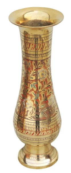 Brass Flower Pot for Home and Garden, 12 inch, brass, Vedikcraft Moradabad