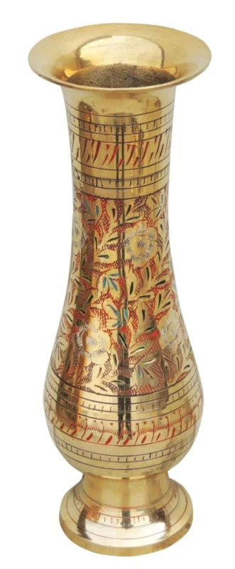 Brass Flower Pot for Home and Garden, 12 inch, 780 g