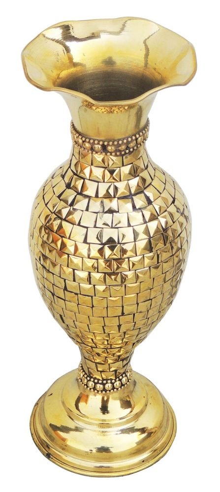 Brass Flower Pot for Home and Garden, brass, Vedikcraft Moradabad