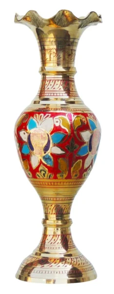 Brass Flower Pot for Home and Garden, 12 inch, brass, Vedikcraft Moradabad