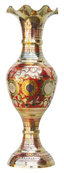 Brass Flower Pot for Home and Garden, 12 inch, brass, Vedikcraft Moradabad